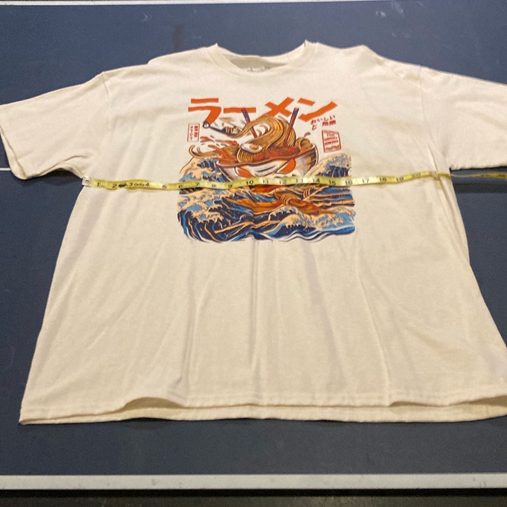 The Great Ramen, off white/cream t-shirt. XL